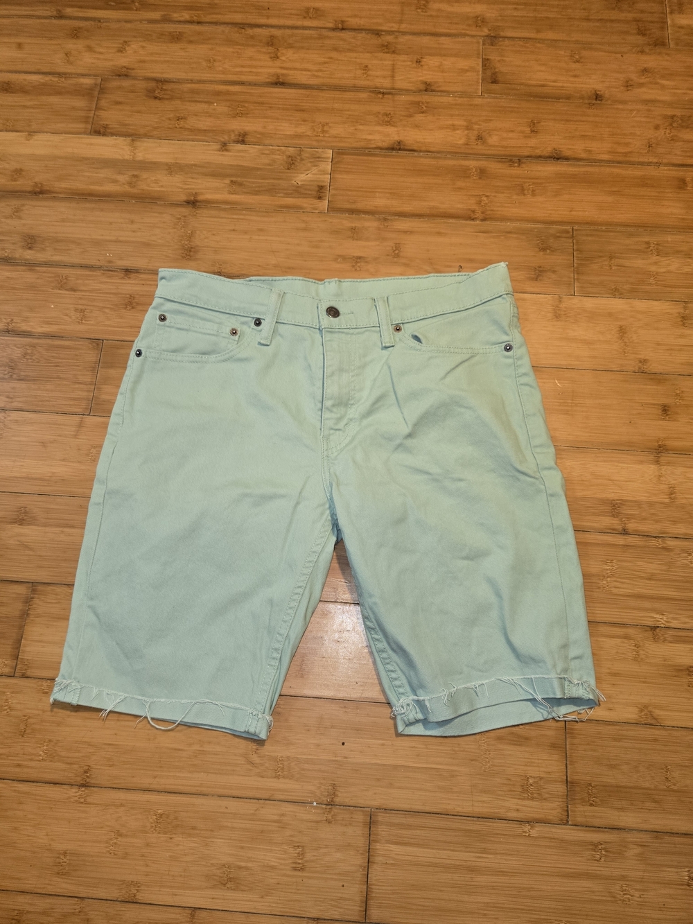 Levis Men's 511 Green Denim Twill Jean Slim Fit Shorts  Size 34